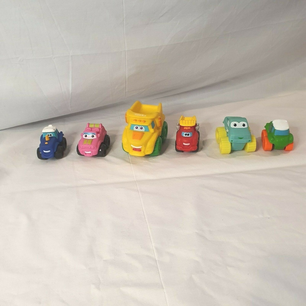 Tonka Chuck & Friends Lot of‎ 6 Hasbro Soft Mini Chunky Cars Trucks Vehicles